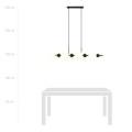 Lampa wisząca RORY 8 BLACK/OPAL