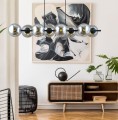 Lampa wisząca RORY 8 BLACK/GRAFIT