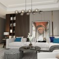 Lampa wisząca RORY 8 BLACK/GRAFIT