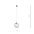 Lampa wisząca GINO 1 BLACK/GOLD