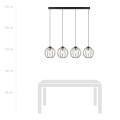 Lampa wisząca GINO 4 BLACK/GOLD