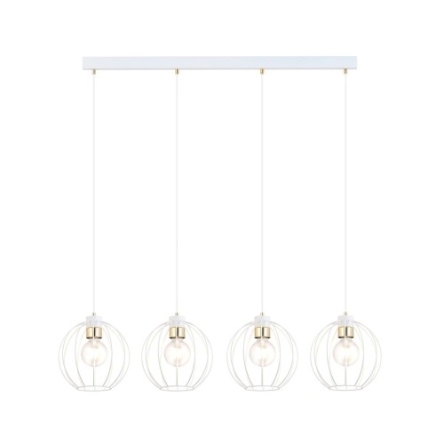 Lampa wisząca GINO 4 WHITE/GOLD