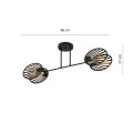 Lampa sufitowa TALIA 2 BLACK