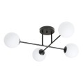 Lampa sufitowa ROMA 4 BLACK/OPAL