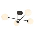 Lampa sufitowa ROMA 4 BLACK/OPAL