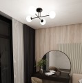 Lampa sufitowa ROMA 4 BLACK/OPAL