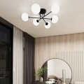 Lampa sufitowa ROMA 6 BLACK/OPAL