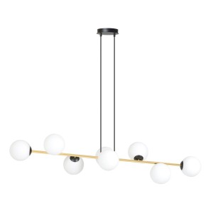 Lampa wisząca GRAVITY 8 BLACK/OPAL