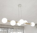 Lampa wisząca GRAVITY 6 WHITE/GOLD