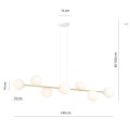 Lampa wisząca GRAVITY 8  WHITE/GOLD