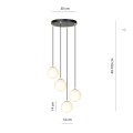 Lampa wisząca ROYAL 4 BLACK