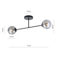 Lampa sufitowa ROMA 2 BLACK/GRAFIT