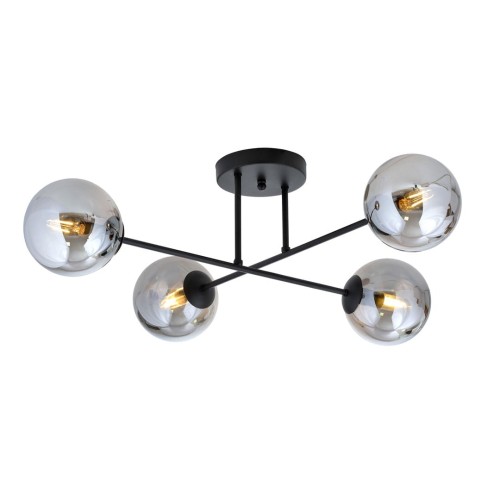Lampa sufitowa ROMA 4 BLACK/GRAFIT