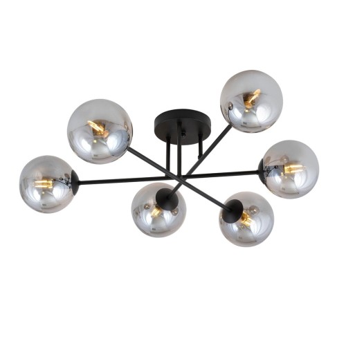 Lampa sufitowa ROMA 6 BLACK/GRAFIT
