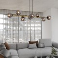 Lampa wisząca GRAVITY 8 BLACK/GRAFIT