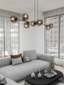Lampa wisząca GRAVITY 8 BLACK/GRAFIT