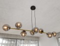 Lampa wisząca GRAVITY 8 BLACK/GRAFIT