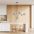 Lampa wisząca GRAVITY 8 BLACK/GRAFIT