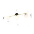 Lampa sufitowa SPLENDI 3 BLACK/OPAL