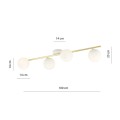 Lampa sufitowa SPLENDI 4 WHITE/OPAL