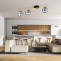Lampa sufitowa MONZA 3 BLACK/GRAFIT