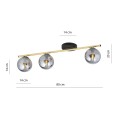 Lampa sufitowa MONZA 3 BLACK/GRAFIT