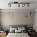 Lampa sufitowa MONZA 4 BLACK/GRAFIT