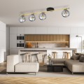 Lampa sufitowa MONZA 4 BLACK/GRAFIT