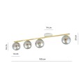 Lampa sufitowa MONZA 4 WHITE/GRAFIT