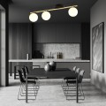 Lampa sufitowa MONZA 3 BLACK/OPAL