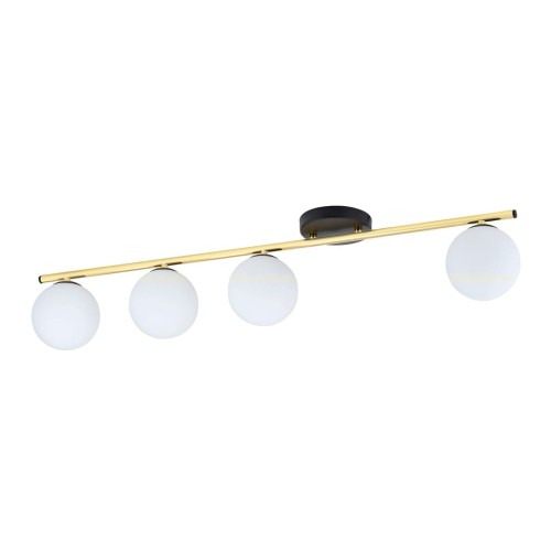 Lampa sufitowa MONZA 4 BLACK/OPAL