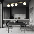Lampa sufitowa MONZA 4 BLACK/OPAL