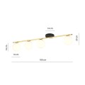 Lampa sufitowa MONZA 4 BLACK/OPAL