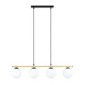 Lampa wisząca ALLORA 4 BLACK/OPAL