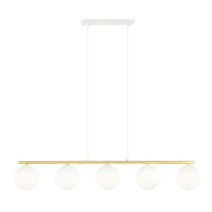 Lampa wisząca ALLORA 5 WHITE/OPAL