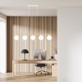 Lampa wisząca ALLORA 5 WHITE/OPAL