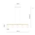 Lampa wisząca ALLORA 5 WHITE/OPAL