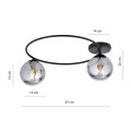 Lampa sufitowa SOPRA 2 BLACK/GRAFIT