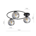 Lampa sufitowa SOPRA 3 BLACK/GRAFIT