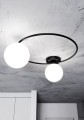 Lampa sufitowa SOPRA 2 BLACK/OPAL