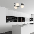 Lampa sufitowa SOPRA 3 BLACK/OPAL