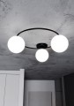Lampa sufitowa SOPRA 3 BLACK/OPAL