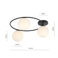 Lampa sufitowa SOPRA 3 BLACK/OPAL