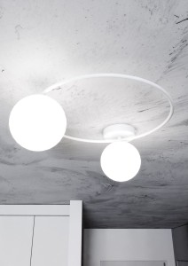 Lampa sufitowa SOPRA 2 WHITE/OPAL