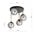 Lampa sufitowa DOLCE 4 BLACK/GRAFIT