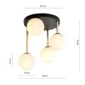 Lampa sufitowa DOLCE 4 BLACK/OPAL