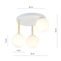Lampa sufitowa DOLCE 3 WHITE/OPAL