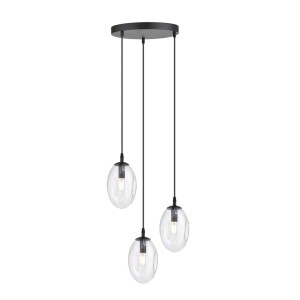 Lampa wisząca ASTRAL 3 BLACK/TRANSPARENT