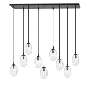 Lampa wisząca ASTRAL 9 BLACK/TRANSPARENT
