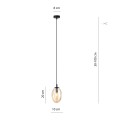 Lampa wisząca ASTRAL 1 BLACK/MIODOWY